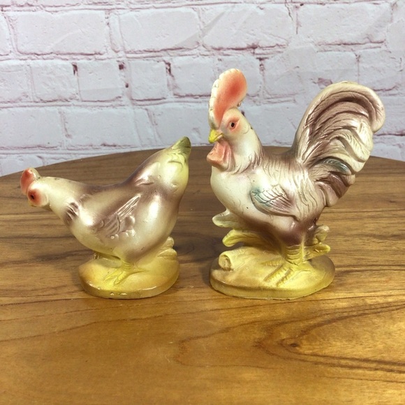 Vintage Enesco Japan Ceramic Chicken Salt And Pepper Shaker Pair - Picture 5 of 9